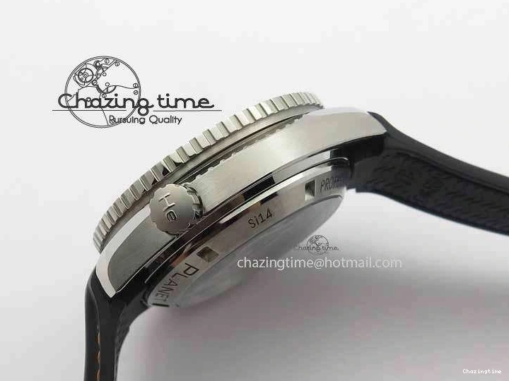 0131 Planet Ocean Master Chrono 45mm SS OM 1:1 Best Edition Black Dial Orange 12 On Rubber Strap A Durable 8169